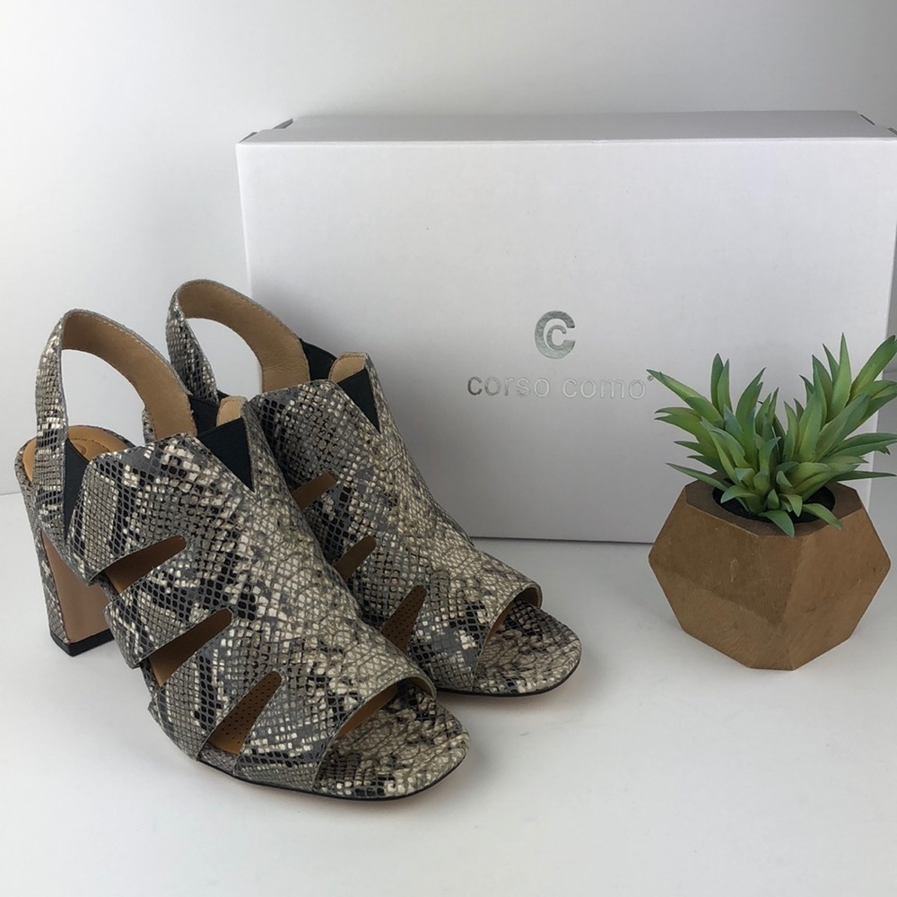 NEW Corso Como Madelina Peep Toe Sandals Heels 7.5